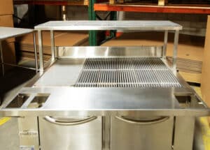 Champion TUFF commercial grill with shelf